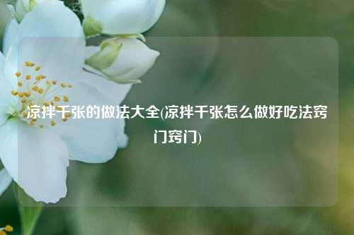 凉拌千张的做法大全(凉拌千张怎么做好吃法窍门窍门)