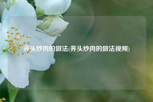 荞头炒肉的做法(荞头炒肉的做法视频)